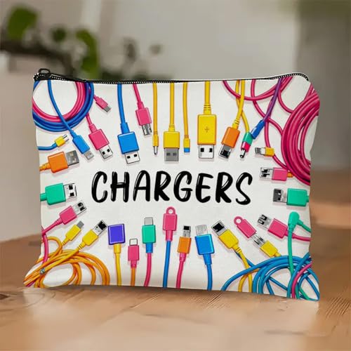 Vibrant Makeup Bag - Double-Sided Print Travel Organizer, Soft Cosmetic Pouch for Women, Ideal Gift for Birthday Graduation Christmas (White, Style D) - style: Style D