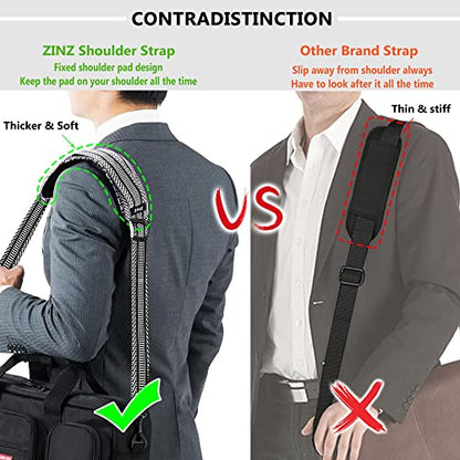 ZINZ Bag Shoulder Strap, Padded Adjustable Shoulder Strap Replacement - color: Black&white Jacquard, size: 57"