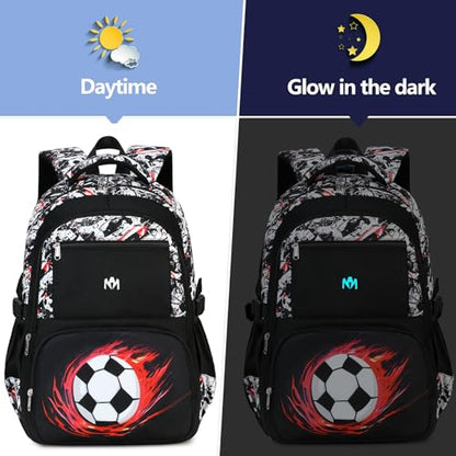 Bluboon Kids Backpack Boys Camo Bookbag Teens Elementary School Bag Daypack Travel Back Pack Middle school (Black White and Red Graffiti) - color: Black White and Red Graffiti