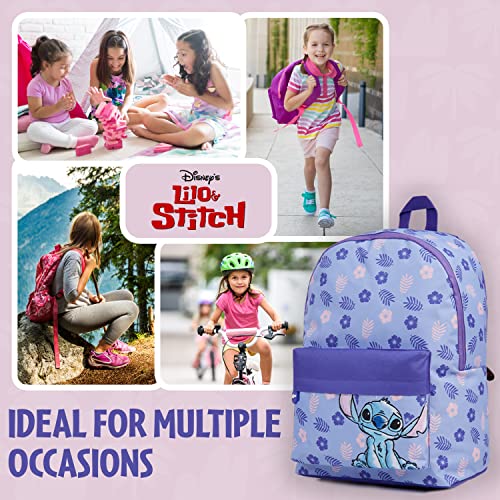 Disney Stitch Backpack for Girls Teens School Bag Kids Book Bag School Supplies Gifts (Purple) - color: Purple
