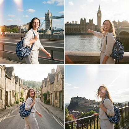Pealwel Mini Backpack Purse for Women,Small Nylon backpacks for Ladies Backpacks Women Anti Theft Travel Bag (Mini Rose) - color: Mini Rose
