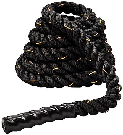 Fitvids Battle Rope 1.5Inch 2 Inch Diameter Poly Dacron 30 FT, 40 FT, 50 FT Length, Heavy Ropes for Home Gym and Workout - style: 2-Inch, 30FT