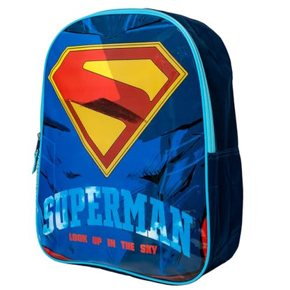 AI ACCESSORY INNOVATIONS Superman Backpack, 15" Superhero School Bag for Boys, Blue - color: Superman