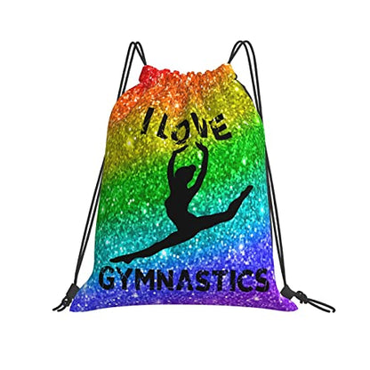Gymnastics Drawstring Backpack Gym String Bag Drawstring Sackpack Sport For Womens Mens - color: A2 Gymnastics