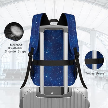 Goloni Lightweight Laptop Backpack 1.1Lbs, 26L Wear-Resistant Water Resistant Backpack with Laptop Compartment for Men Women - color: Starry Sky Blue