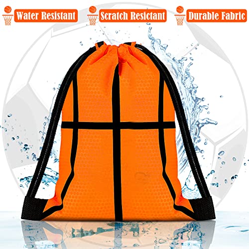 Tanlade 24 Pcs Drawstring Bags Cinch Sack Candy Drawstring Bag Goodie Favor Bags Supplies Gifts for Sports Party Men Women(Basketball,7 x 10 Inch) - size: 7 x 10 Inch, style: Basketball