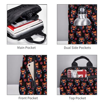 Travel Daypack Sunglasses Cat, Quick-Access Pocket, Side Bottle Holder, for Active Adults - color: Picture (230)