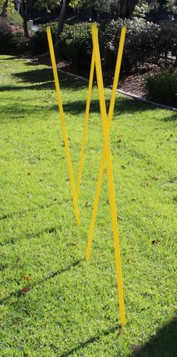 BlueDot Trading Soccer Agility Poles | Telescopic, Fixed & Collapsible Options (4, 6, 8 Piece Sets) Speed Training Poles for Agility Drills, Outdoor Games, Football & Sport Training Equipment - size: 6, style: Fixed