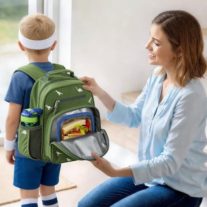 mibasies Toddler Backpacks for Boys 2-4: Quilted Backpack for Preschool Prek Daycare - Cute 12 Inches Bookbag for Little Kids Dinosaur Green - color: Dinosaur Green, style: Toddler-12"h(not Fit Folder)