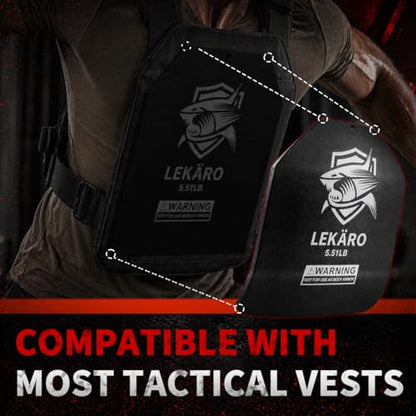 Weighted Vest Plates Set, Curved Front and Flat Back Weight Plates, 9.8 x 11 Inch, Ergonomic for Men and Women, Rust Resistant, CrossFit, Murph, Rucking, Strength Training - color: 5.51LB