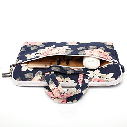 canvaslife White Rose Laptop Bag, 14-15.6 Inch | Shoulder Messenger - color: White Rose