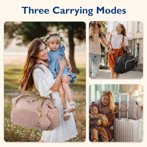 mommore Diaper Bag Tote, Large Capacity Travel Diaper bags, Hospital Bag for Labor Delivery, Baby Bag with Pacifier Case | Hospital Bag - color: Coffee