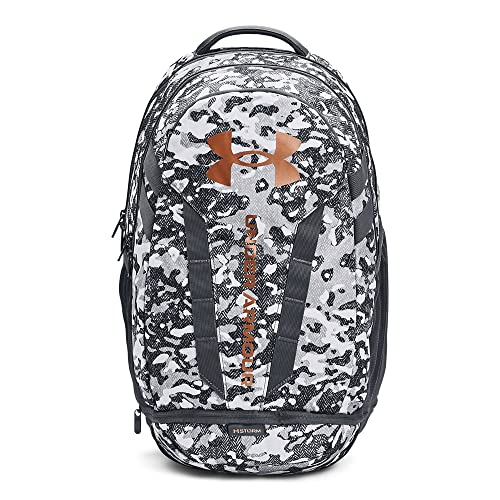 Under Armour Unisex Hustle 5.0 Backpack - color: (104) White / Pitch Gray / Metallic Light Copper
