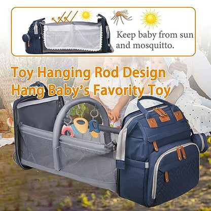 Astro alan Baby Diaper Bags with Changing Station, Waterproof Diaper Bag Backpack for Moms Dads with USB Charging Port, Baby Shower Gifts, Large Capacity diaper backpack, Blue - color: Blue