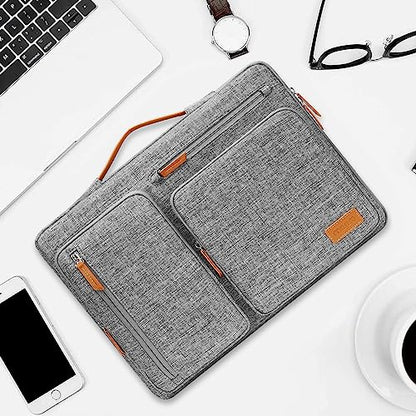 MOSISO 360 Protective Laptop Case 16 inch, 15-15.6 inch Laptop Sleeve Compatible with MacBook Pro 16, HP Acer Dell Lenovo ASUS, Side Open Carrying Case with 4 Zipper Pockets&Handle, Gray - color: Gray, size: 16 inch