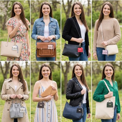 8 Pcs Mini Backpack Keychain Bulk, Mini Coin Purses for Women Cute PU Leather Makeup Bag with Keychain, Multi Pocket Card Holder Cable Organizer Giftable Zipper Pouch (8 Colors)