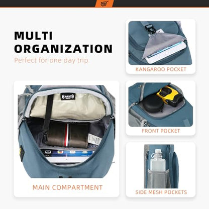 SKYSPER Sling Bag RFID Crossbody Sling Backpack Cross Body Shoulder Bag Travel Hiking Daypack for Women Men(Slateblue) - color: Slateblue