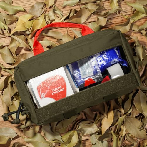 KRYDEX Clear Top Insert Bag with Hook Panel Tactical Packing Cube Travel Organizer Bag (Small -RG) - color: Small -RG