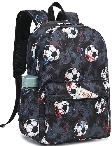 CAMTOP Preschool Backpack for Kids Boys Soccer Backpack Toddler Kindergarten School Bookbags for Age 3-8 - color: Soccer Black