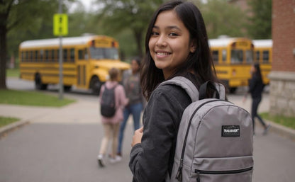 Trail maker Classic 17 inch Backpacks with Adjustable Padded Straps | School Backpacks for Girls, Boys (Grey) - color: Grey