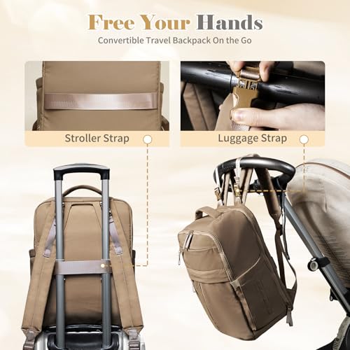Diaper Bag with Changing Pad Baby Bag for Mom Lightweight Versatile Travel Backpack,15 Pocket,2 Insulated Pockets,Baby Shower Essentials,Brown - color: Brown