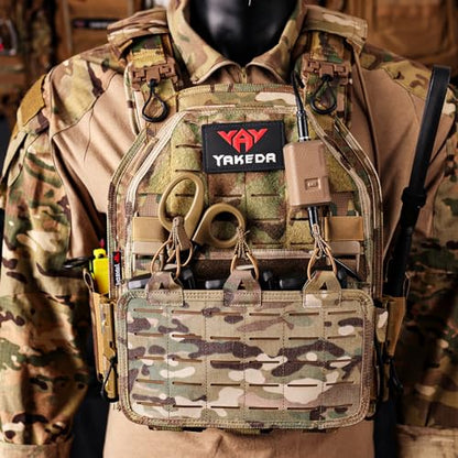YAY YAKEDA Quick Release Tactical Laser-Cutting Vest Multicam Lightweight Vest - color: Mc
