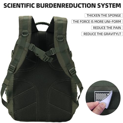30L Hiking Backpack Lightweight Outdoor Daypack Camping Backpack Outdoor Travel Daypack Day Pack for Man Woman (Army Green) - color: Army Green