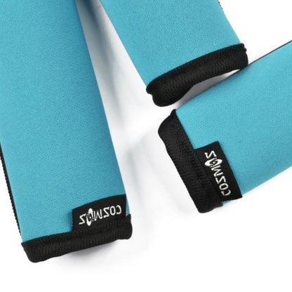 Cosmos Pack of 3 Neoprene Luggage Handle Wrap Handle Grip Luggage Identifier for Travel Bag Luggage Suitcase (Aqua Blue Color) - color: Aqua Blue