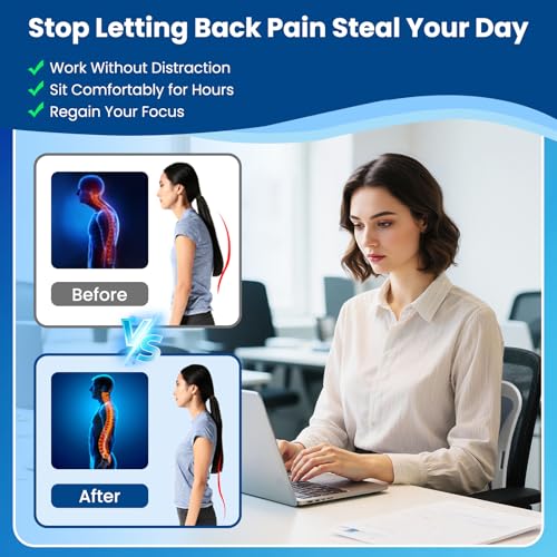 Back Stretcher for Lower Back Pain Relief - Adjustable Lumbar Back Board - Back Cracking Device for Scoliosis, Spinal Decompression - Multi Level Back Massager for Posture Improve