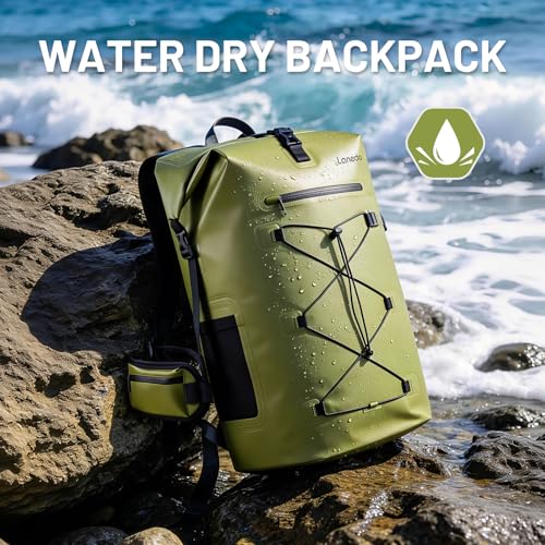 75L Dry Bag Waterproof Backpack Roll-Top Heavy Duty Dry Bag Cushioned Hiking Dry Pack for Kayaking Boating Paddle Fishing Boarding Rafting Travel Camping Beach Cruise Ship