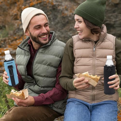 Water Bottle Sleeves, 3 Pcs Neoprene Insulators Bottle Carrier Holder with Buckles, fits 16-18oz (Colorful1) - color: Colorful1