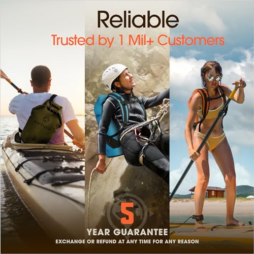 Earth Pak Waterproof Dry Bag - Roll Top Waterproof Backpack Sack Keeps Gear Dry for Kayak with Waterproof Phone Case - color: Seafoam Green, size: 5L
