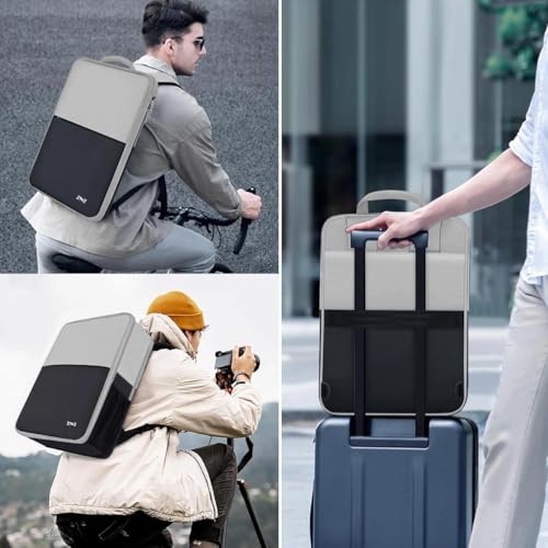 ZINZ Slim & Expandable Laptop Backpack 17 inch Travel Business Backpack Water Resistant Daypack Bookpack for Most 17 inch NoteBooks，Gray&Black - color: Gray Black