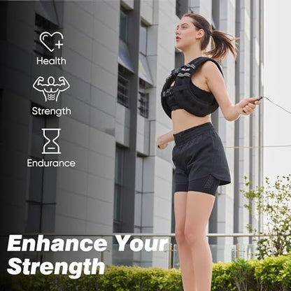 Weighted Vest for Men Women, No-Bounce 6LB 8LB 12LB 16LB 20LB 25LB 30LB Weights Vest with Adjustable Buckles & Reflective Stripes | Weight Vest for Walking Running Hiking Workout - color: 20lbs