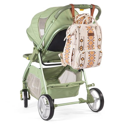 Montana West Wrangler Diaper Bag Backpack Aztec Callie Bag Travel Backpack Purses Western Multi-Function Baby Bags for Mom - color: *Tan