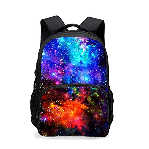 CAIWEI backpack teen, Universe Space TrendyMax Galaxy Pattern Backpack Cute for School (Starry sky) - color: Starry Sky, size: 17.5*13*6.7 Inch