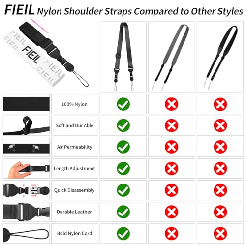 FIEIL Nylon iPad Strap, Adjustable Camera Neck Strap, Comfortable Shoulder Strap for iPad, Cellphone Tablet, Camera, Laptop, Binocular, Luggage Bag(Pink Universal Neck Lanyard) - color: Fuchsia