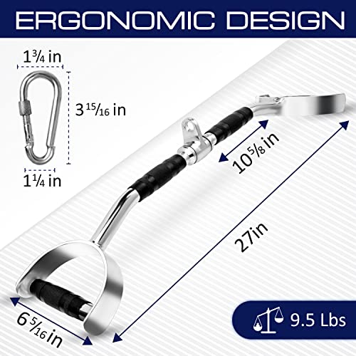 Yes4All Neutral Paddle Grip LAT Pull Down Bar, Range of Motion Spreader Handle Cable Attachments - color: Press Down Bar 27 Inches
