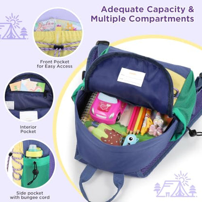 GAGAKU Toddler Backpack for Kids 2-4 Water Resistant Lightweight Hiking Backpack Outdoor Travel Sport Mini Toddler Daypack Backpack - Purple - color: Purple