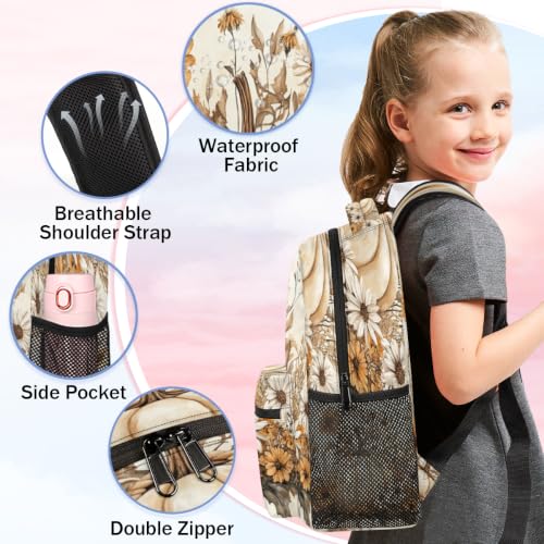 Fall Farmhouse Pumpkin Floral Womens Travel Backpack | 15.6 Inch Laptop Backpack, Lightweight Casual Daypack, Water Resistant, Cute Work Backpacks, Large Capacity - color: Multicolor3