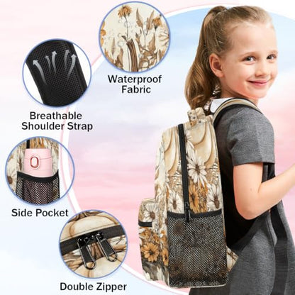 Fall Farmhouse Pumpkin Floral Womens Travel Backpack | 15.6 Inch Laptop Backpack, Lightweight Casual Daypack, Water Resistant, Cute Work Backpacks, Large Capacity - color: Multicolor3