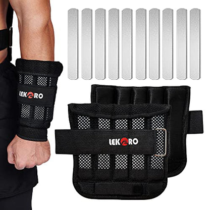 Wrist Ankle Weights with Removable Steel Bars, 1 Pair Adjustable Arm Leg Weights for Men and Women, No Leakage Design, Weighted Wrist Bands for Walking Jogging Yoga Pilates - color: Adjustable Wrist Arm Weights 4.4 LBS
