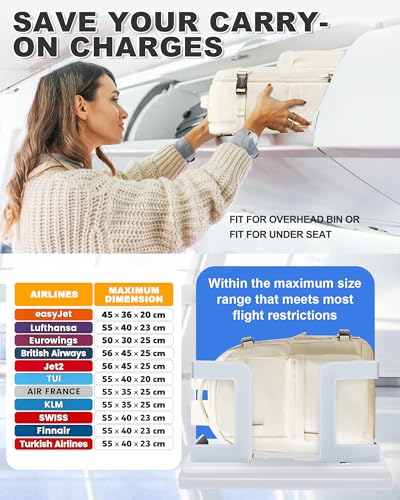 Vacuum Backpack Travel with Pump Carry on Luggage Flight Approved Essentials Personal Item Travel Bag with Vacuum System Waterproof Compression Backpack for Women Men Mochila de Viaje Beige - color: A9-beige