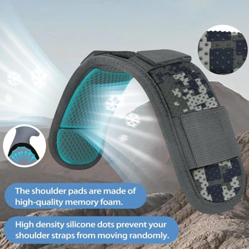 ZINMARK 2-Pack Shoulder Pad Anti-Slip Cushion Breathable Pad for for Laptop Bags, Messenger Bags, Briefcase Bags, Luggage Bags, Tool Bags, Travel Bags and Most Bags, Camouflage Gray - color: Camouflage gray