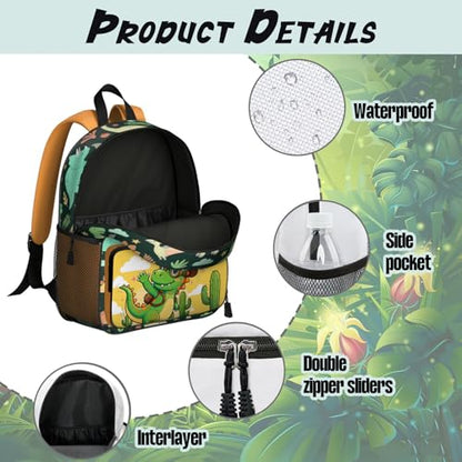 Toddler Backpack for Kids 4-6 – Cute Dinosaur Greeting Kids Backpack, Adorable Preschool Kindergarten Daycare Bag with Padded Straps & Chest Clip, Small Backpack for Kids Travel & Gift - color: Cute Dinosaur