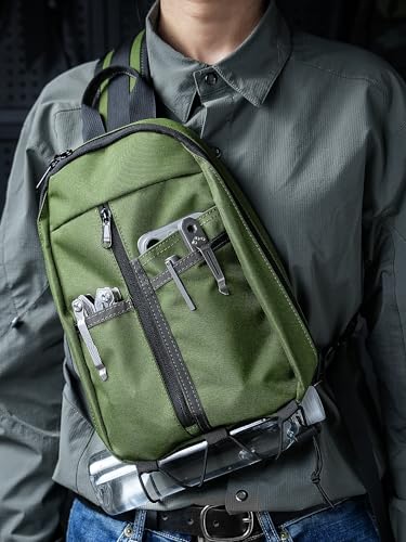 VIPERADE UGS1 Casual Daypack Shoulder Sling Bag Small Outdoor Chest Pack for Men Traveling, Hiking, Camping (Green) - color: Green