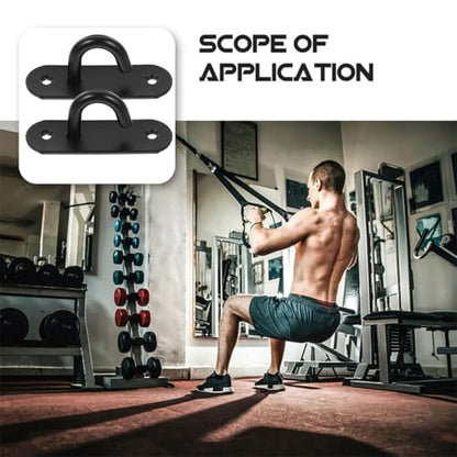 COHEALI 4 Pieces Stainless Steel Wall Anchor Hooks Heavy Duty Resistance Band Mount for Gym Workout and Yoga Strap Hanging, Large Open Ceiling Hooks for Home Fitness