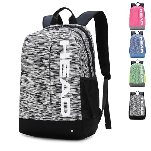 HEAD Lightweight Sport Backpack for Men & Women, Causal Backpacks with 10 Pockets for Gym/Travel/Outdoor, Daily Daypack College Backpack Fits 13.5 Inch Computer (Black) - color: Black