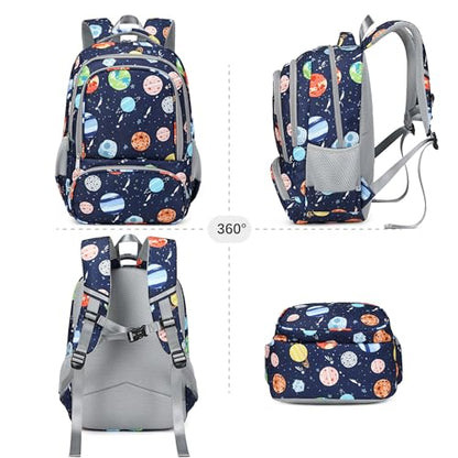 abshoo Lightweight Elementary School Backpack For Boy Kindergarten Boys Bookbag Solar System Kids School Bags (Space Planet) - color: Space Planet