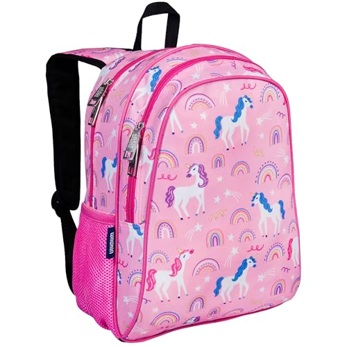 Wildkin 15 Inch Backpack for Kids, Rainbow Unicorns - color: Rainbow Unicorns
